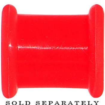 0 Gauge Red Flexible Silicone Flat Spiral Plug