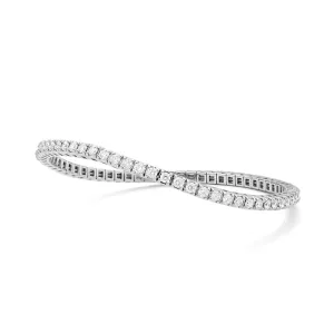 14K WHITE GOLD FLEXIBLE DIAMOND TENNIS BRACELET