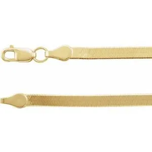 14K Yellow 2.8 mm Flexible Herringbone 7" Chain