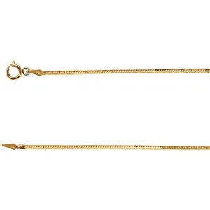 14k Yellow Gold 1.5mm Flexible Herringbone Chain 20" Chain