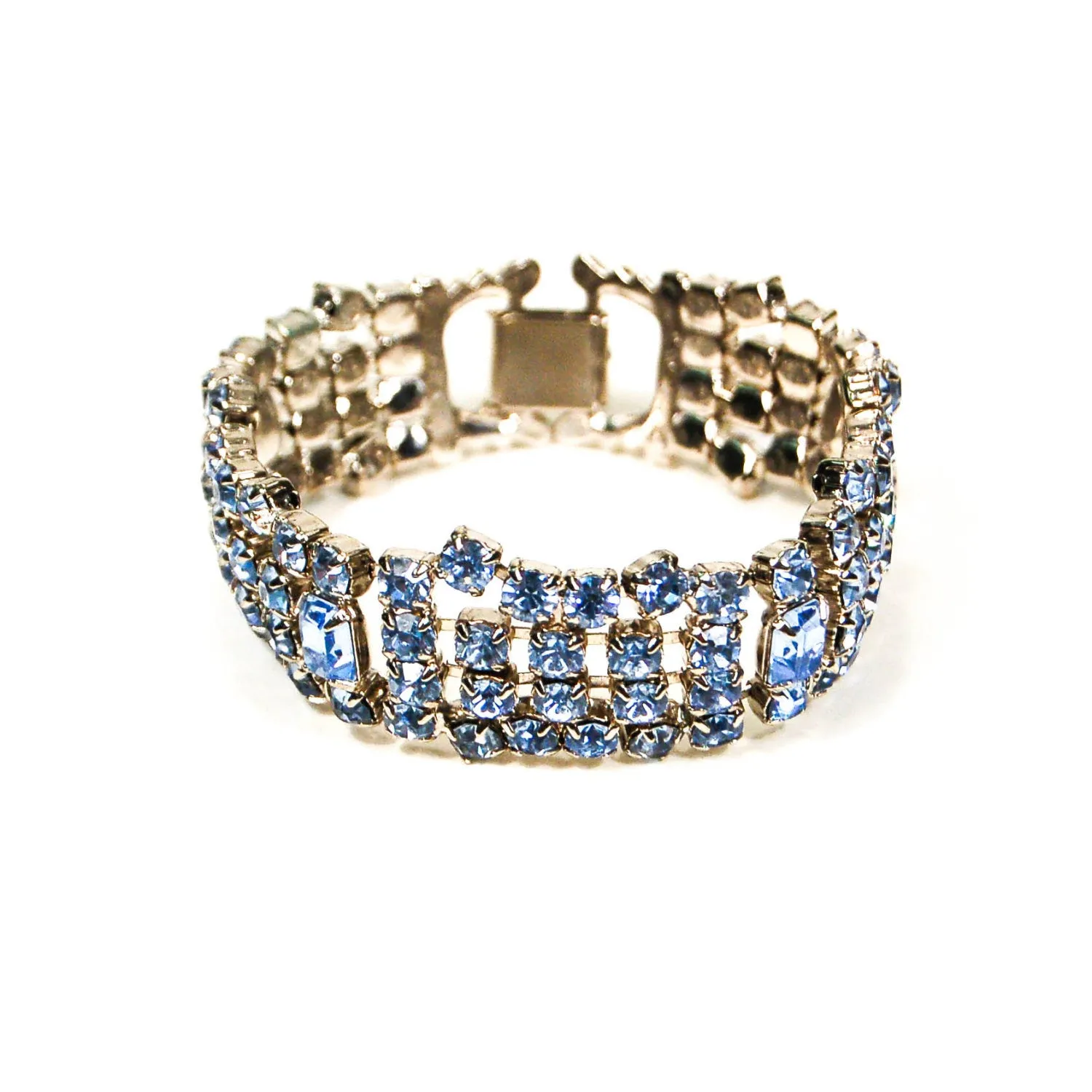 1960's Baby Blue Rhinestone Bracelet