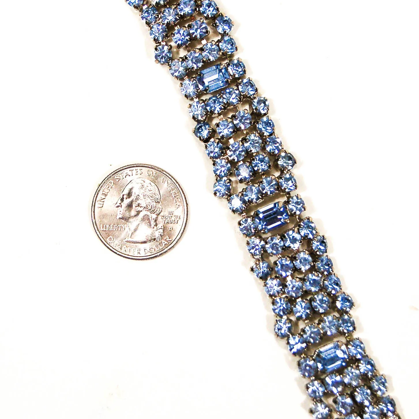 1960's Baby Blue Rhinestone Bracelet