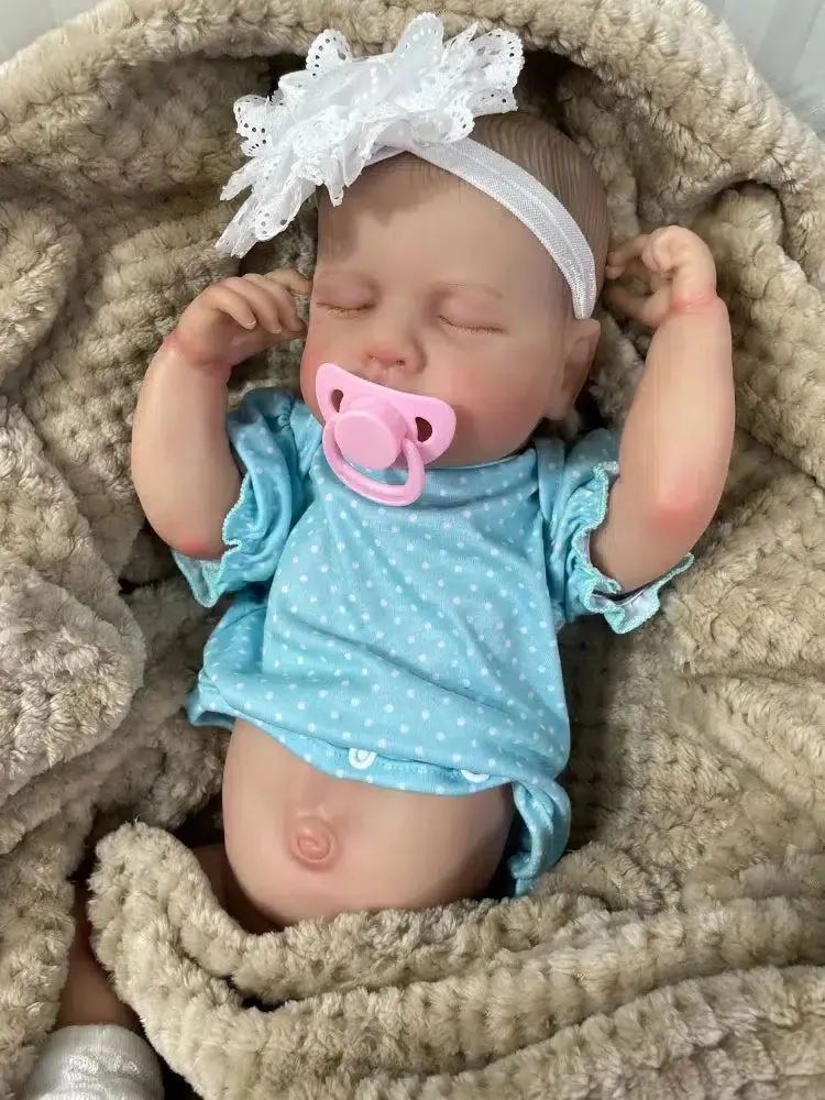 20-Inch Violet Full Body Silicone Vinyl Washable Newborn Baby Doll