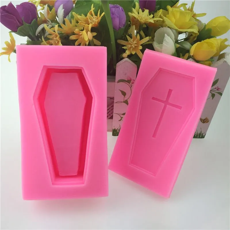 3d Coffin & Skeleton Silicon silicone mold for uv resin / Home Decorations flexible mold H3698