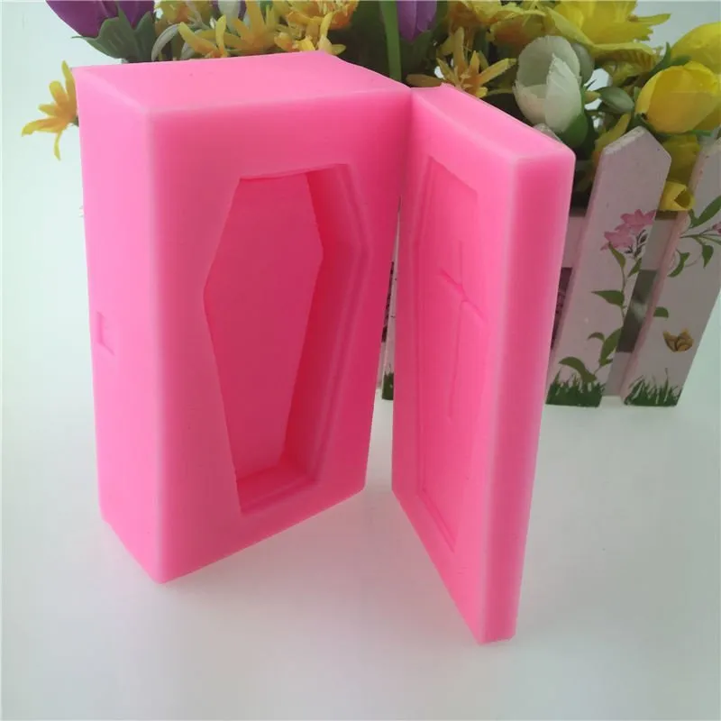3d Coffin & Skeleton Silicon silicone mold for uv resin / Home Decorations flexible mold H3698