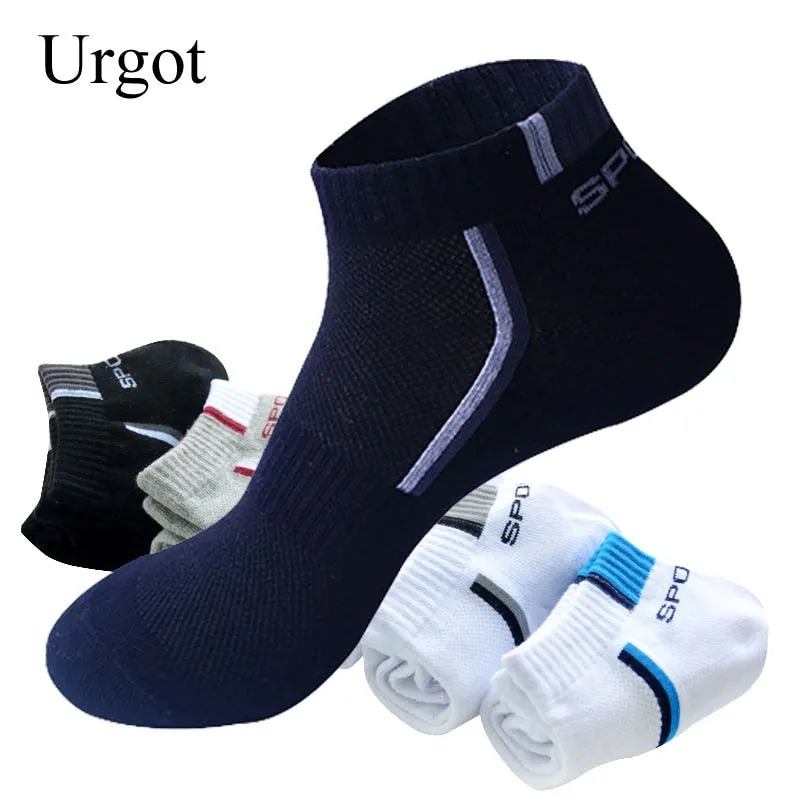 5 Pairs/lot Men Socks Stretchy Shaping Teenagers Short Sock Suit for All Season Non-slip Durable Male Socks Hosiery