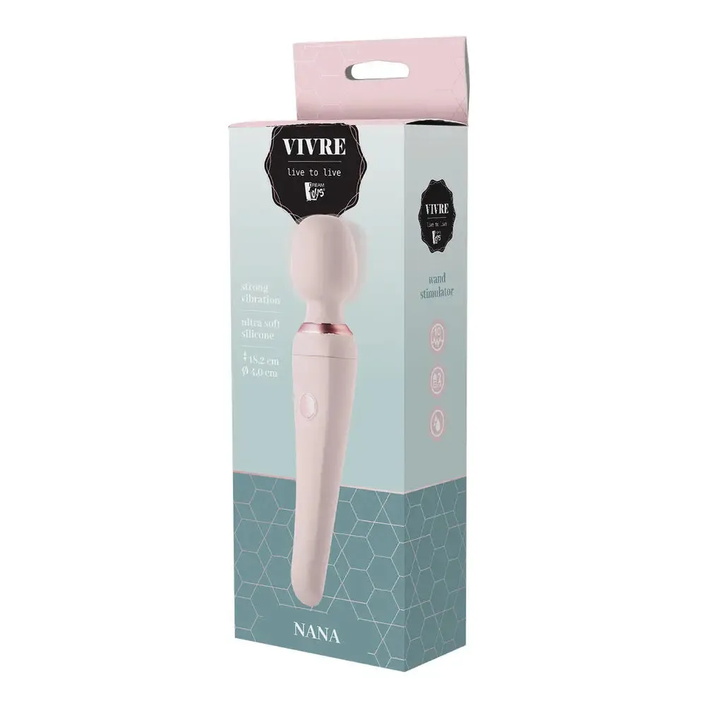 7-inch Dream Toys Silicone Pink Rechargeable Bodywand Massager