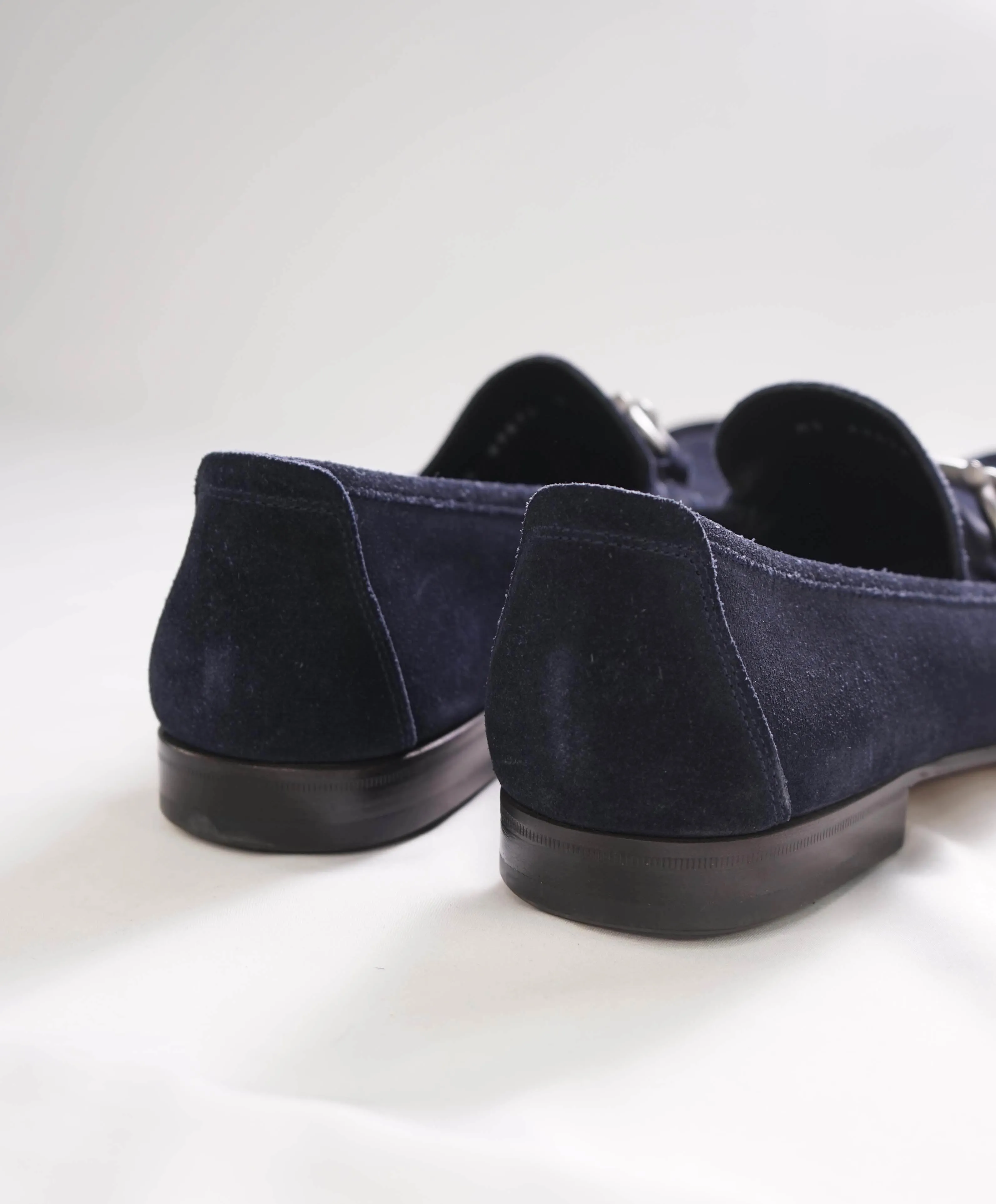 $700 SALVATORE FERRAGAMO - "GIORDANO" Navy Suede  Loafer- 11D US