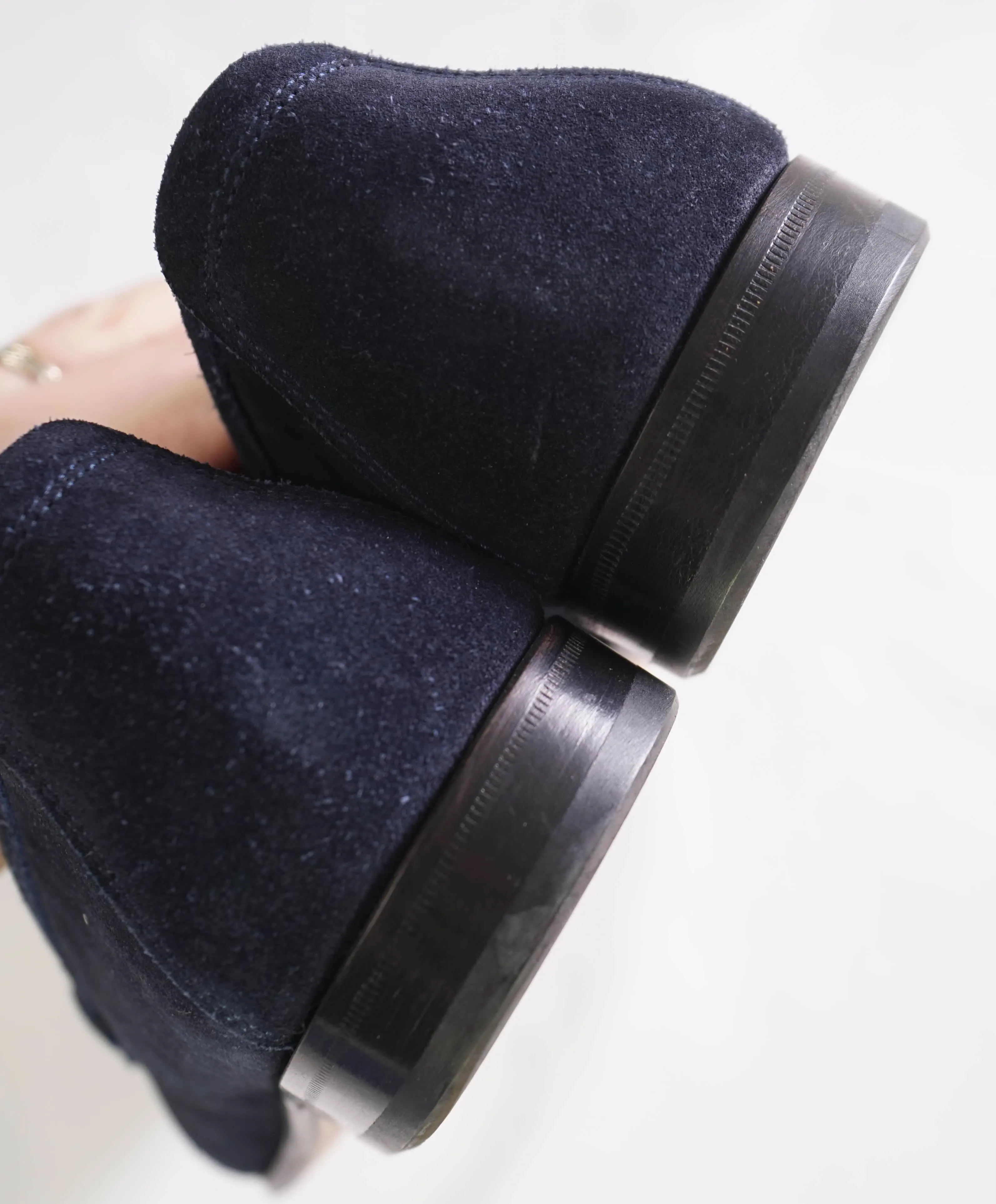 $700 SALVATORE FERRAGAMO - "GIORDANO" Navy Suede  Loafer- 11D US