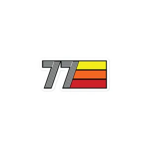 77 - 1977 Retro Tri- Line Decal Decoration Bubble-free Vinyl stickers