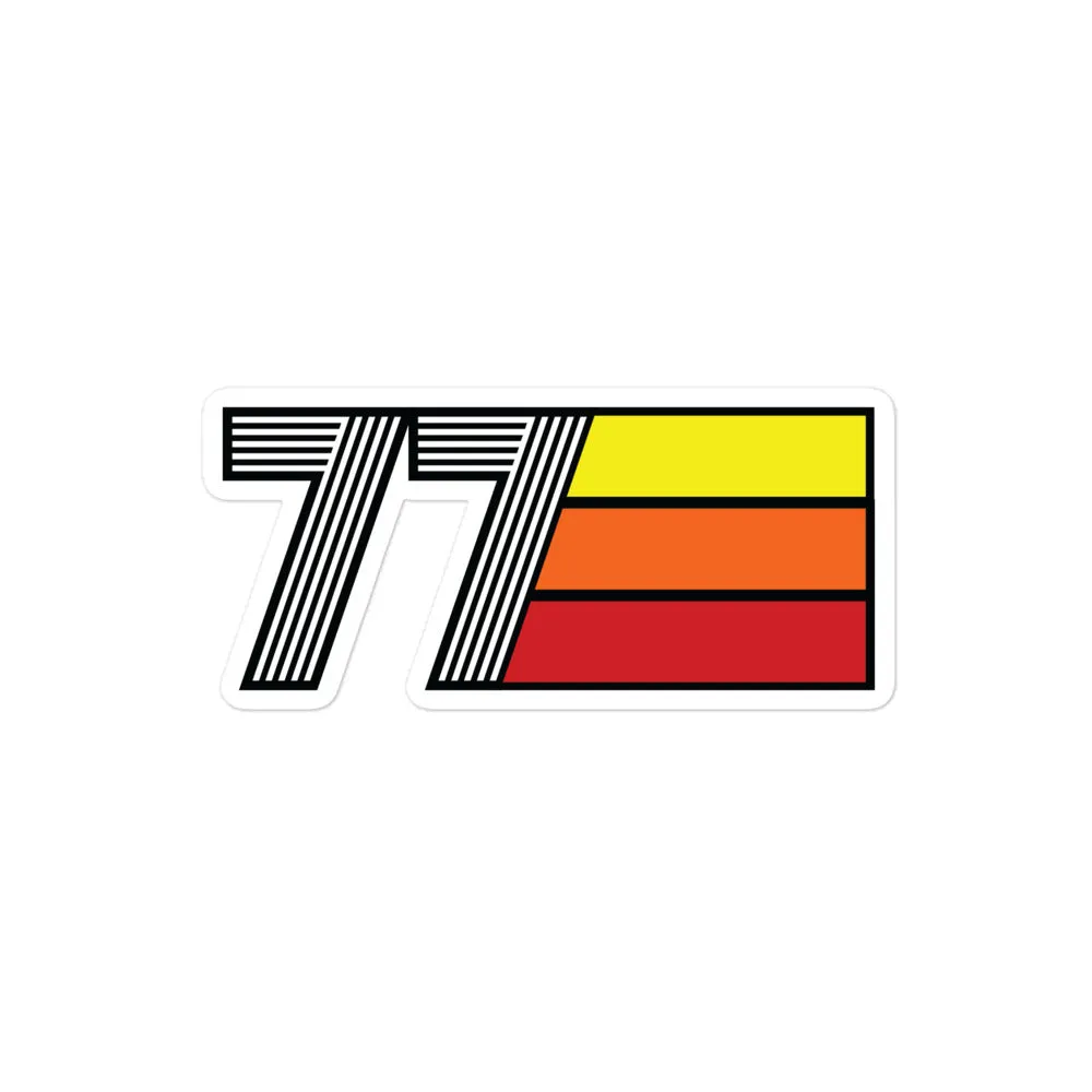 77 - 1977 Retro Tri- Line Decal Decoration Bubble-free Vinyl stickers