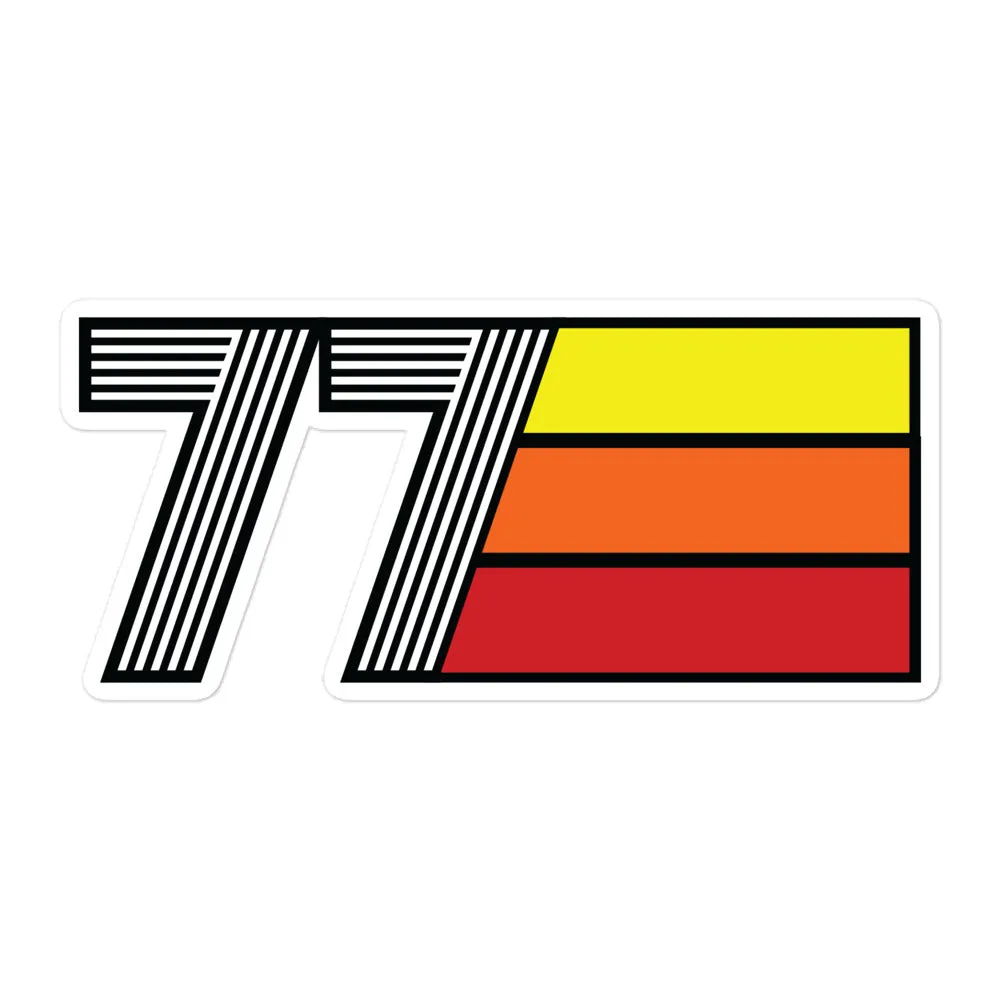 77 - 1977 Retro Tri- Line Decal Decoration Bubble-free Vinyl stickers