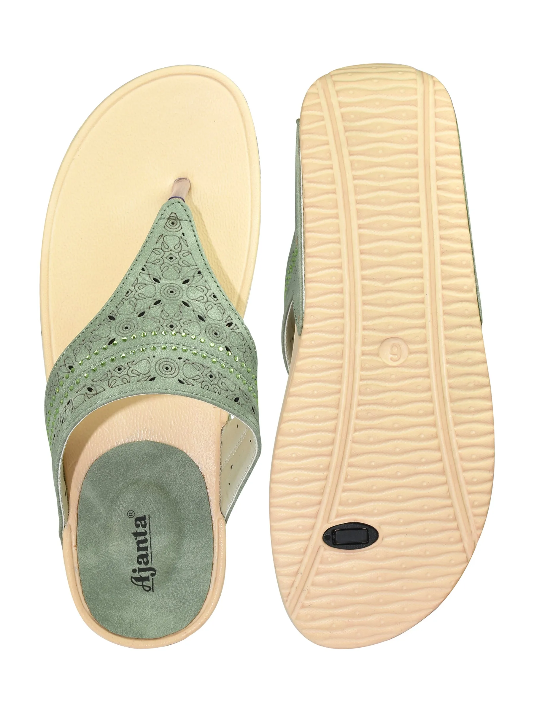 Ajanta Womens Stylish Trendy Lightweight Slip on sandal for casual wear and regular use EL1012