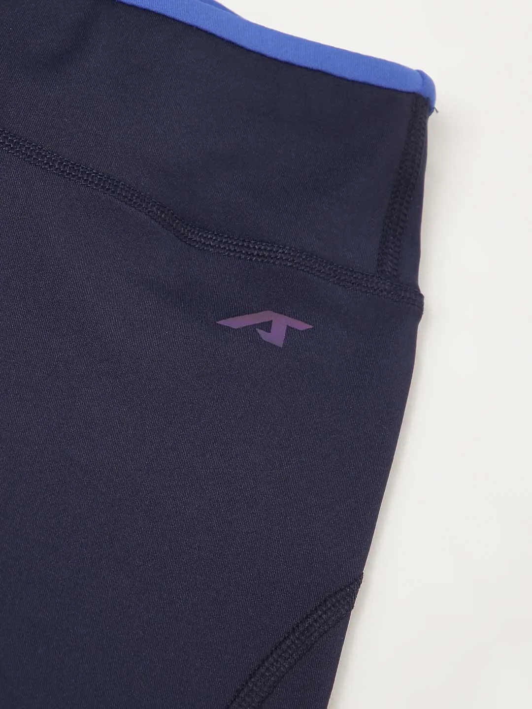Alcis Women Navy Blue Secure Fit Solid Cropped Training Tights