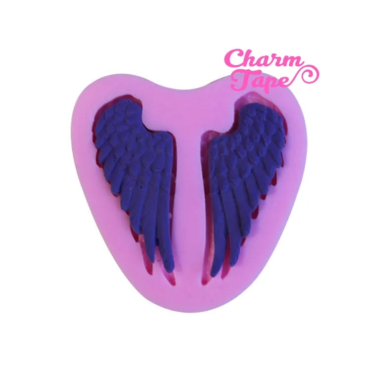 Angel Wings Silicon mold flexible, for polymer clay, resin jewelry or cake making C062