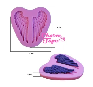 Angel Wings Silicon mold flexible, for polymer clay, resin jewelry or cake making C062