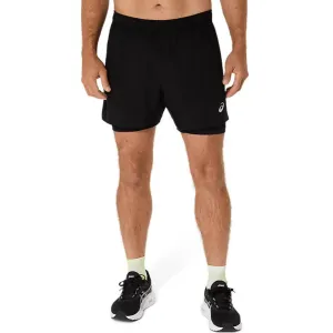 ASICS Silver 2-In-1 5 Inch Mens Running Shorts