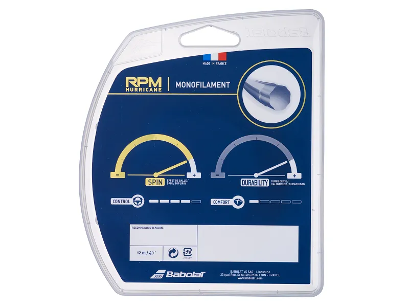 Babolat RPM Hurricane 16g / 1.30mm - Yellow