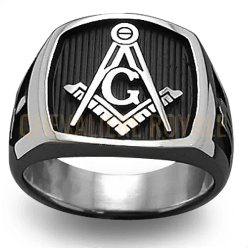 Bague Maçonnique Durable en Acier Inoxydable