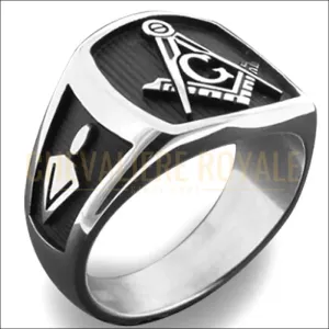 Bague Maçonnique Durable en Acier Inoxydable
