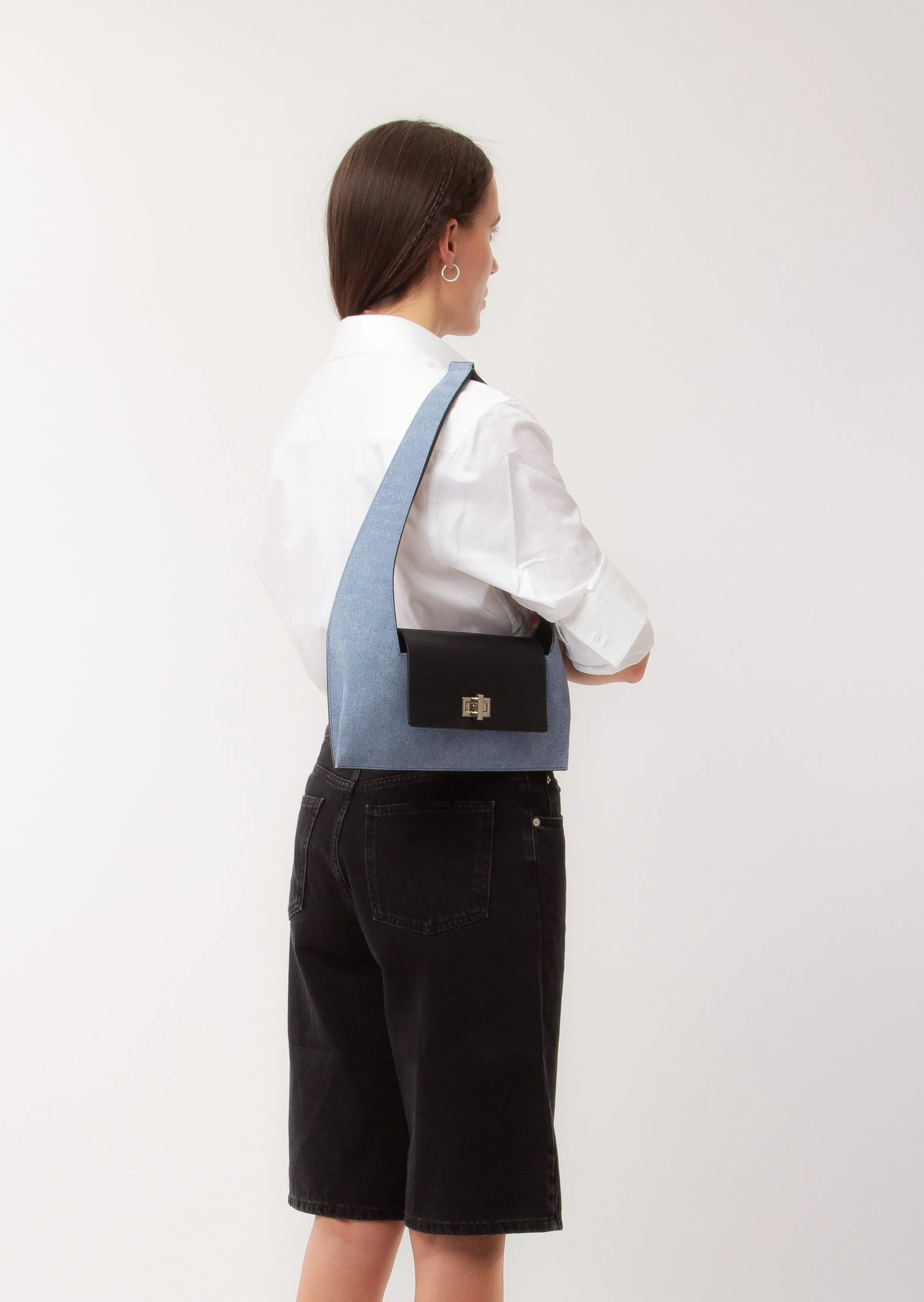 Baguette - Suede Denim & Black