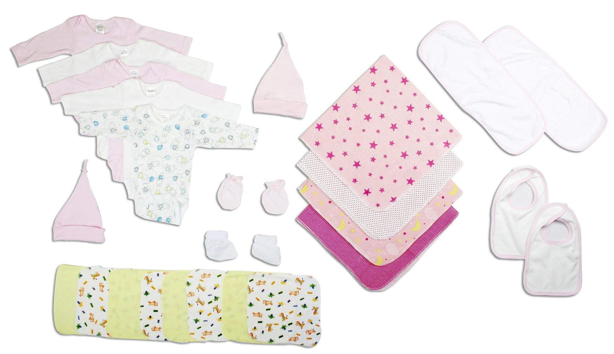 Bambini Newborn Baby Girls 25 Pc Layette Baby Shower Gift Set (NB)