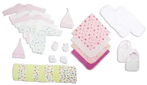 Bambini Newborn Baby Girls 25 Pc Layette Baby Shower Gift Set (NB)