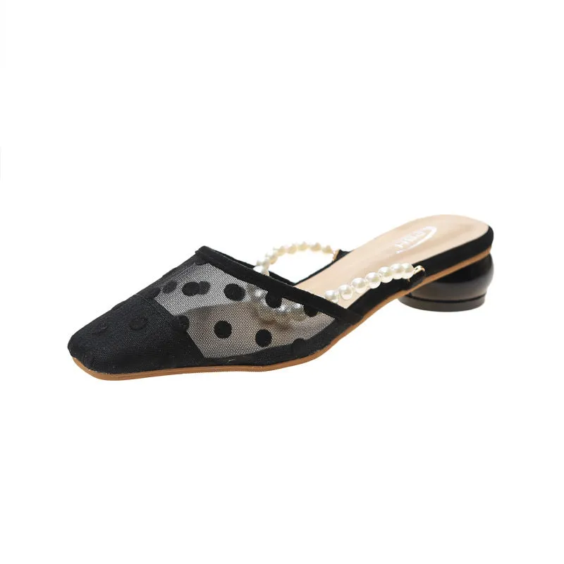 Baotou Half Slippers For Women Outside Summer