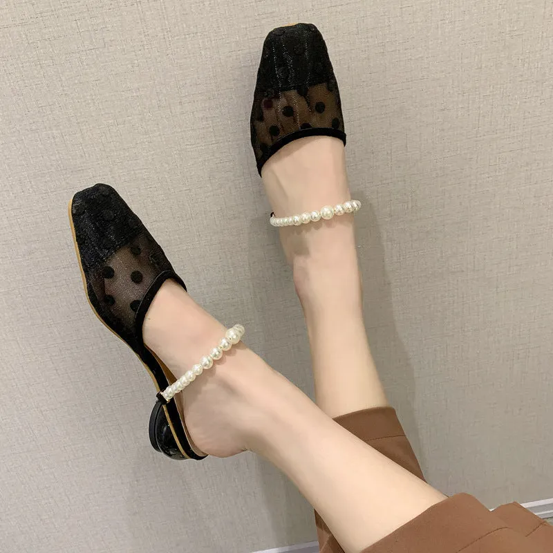 Baotou Half Slippers For Women Outside Summer