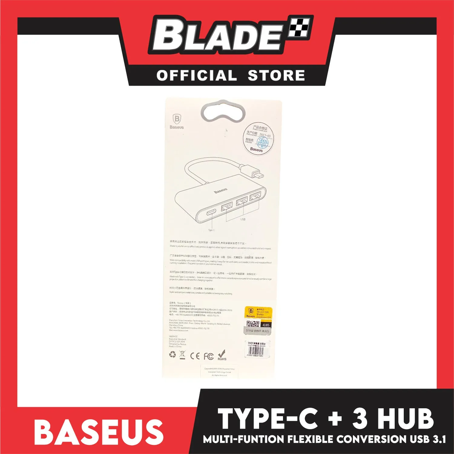 Baseus Sharp Series Type-C to Type-C   3Hub Adapter Multi-Function, Flexible Conversion