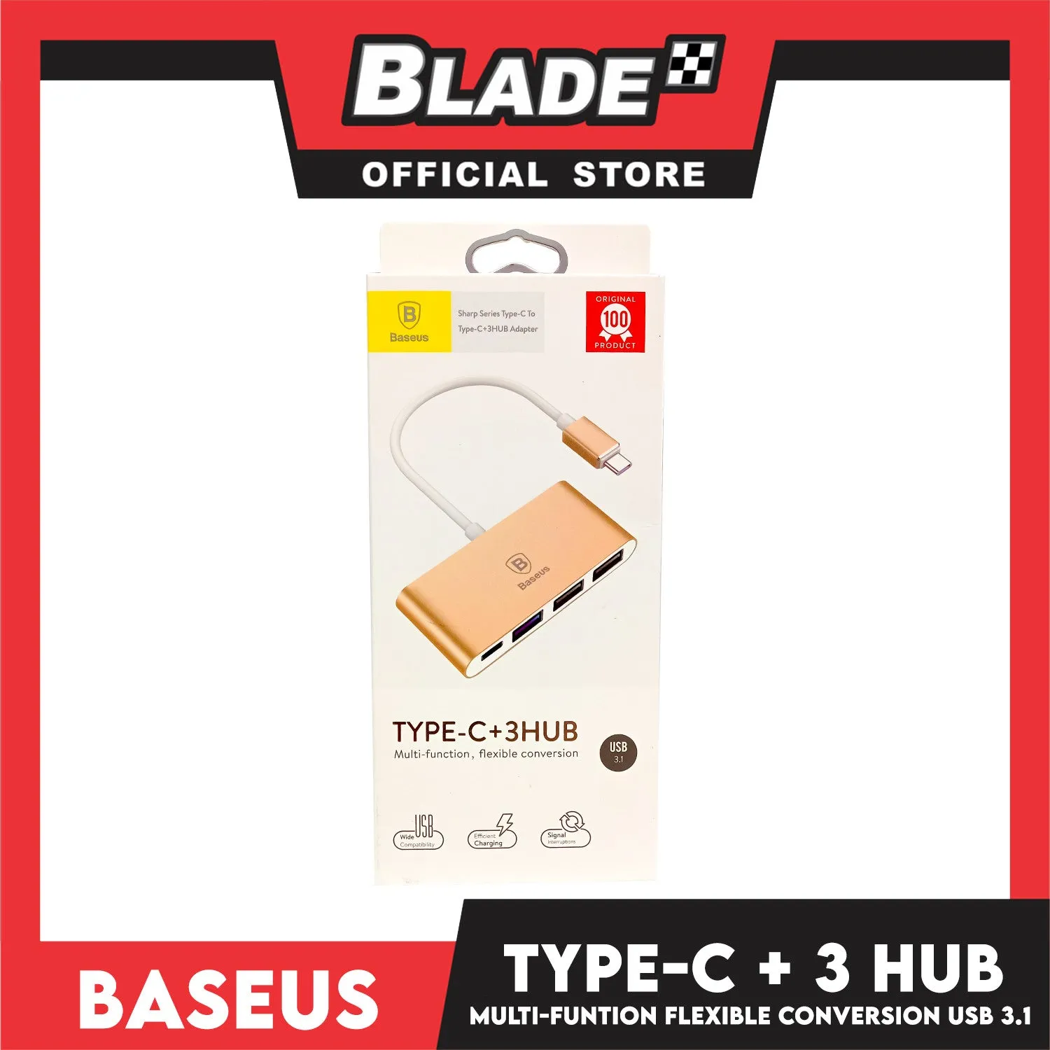 Baseus Sharp Series Type-C to Type-C   3Hub Adapter Multi-Function, Flexible Conversion