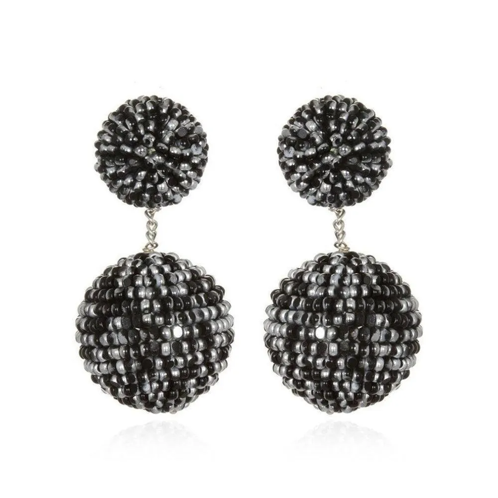 Beaded Double Gumball Earrings