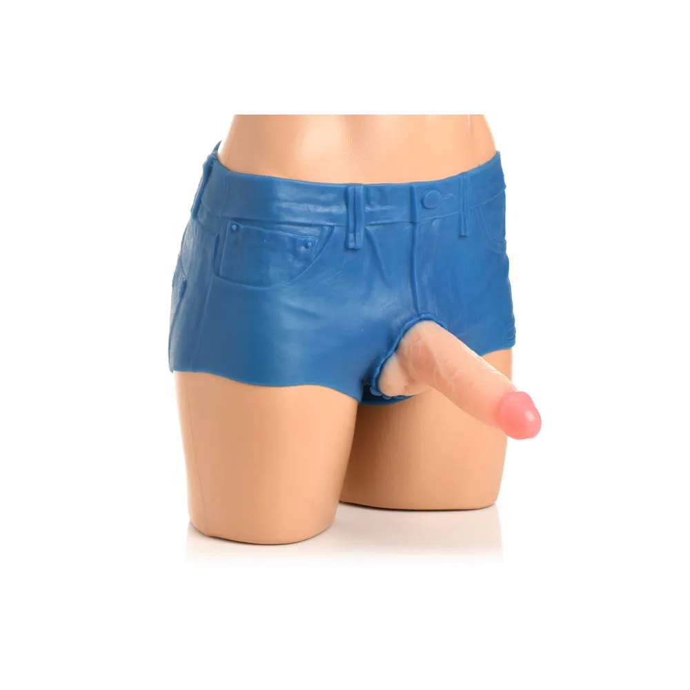 Booty Shorts 6" Dildo Silicone S/O Large