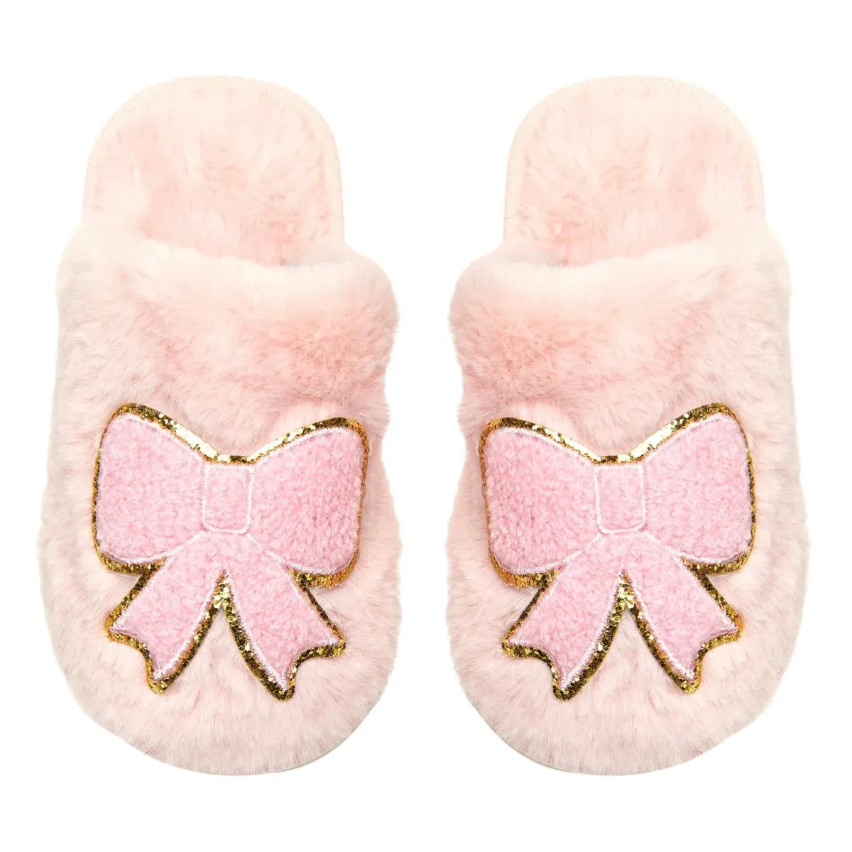 Bow Fuzzy Slippers