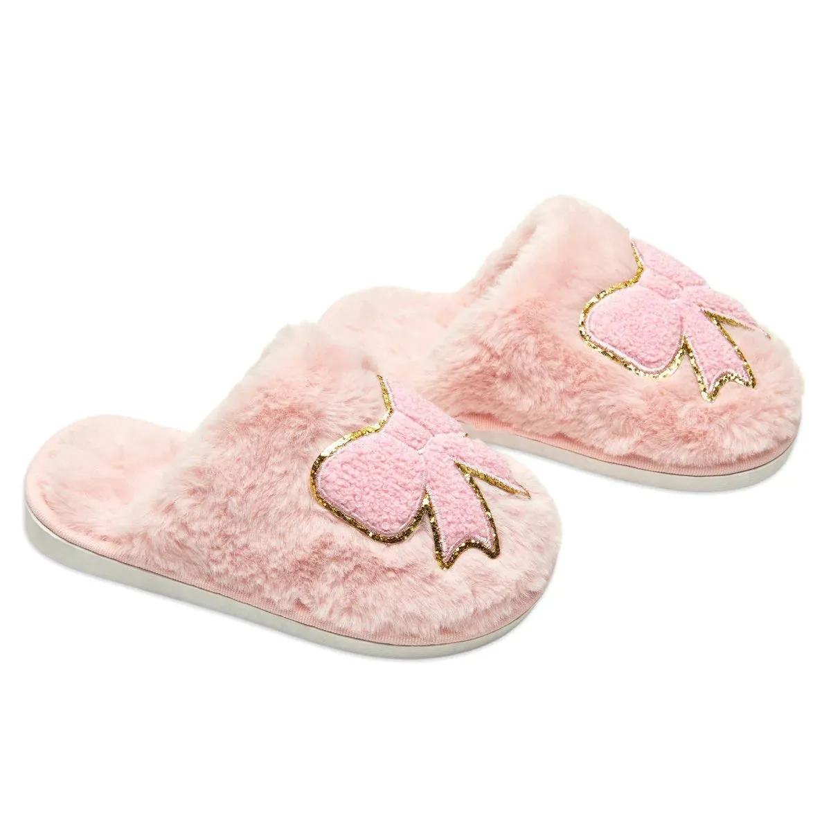 Bow Fuzzy Slippers