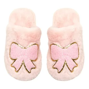 Bow Fuzzy Slippers
