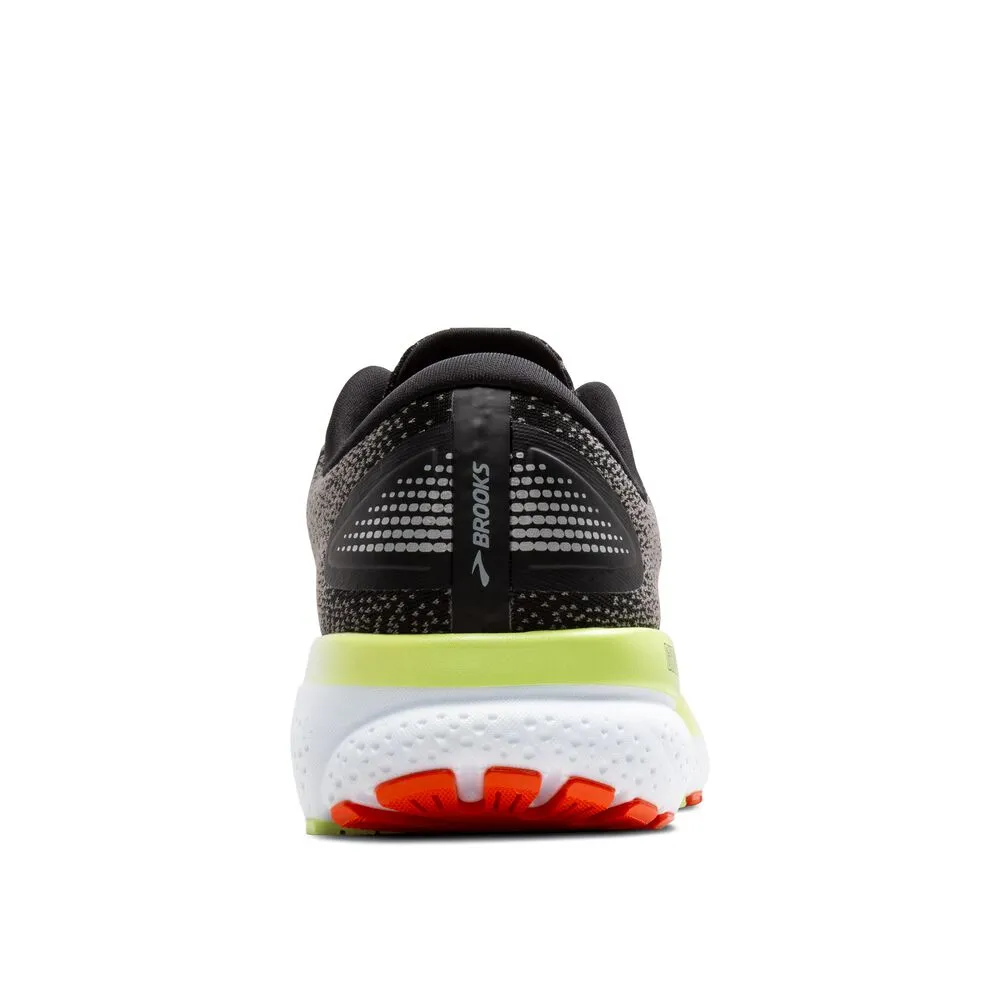 Brooks Ghost 16 GTX (Mens) - Black/Mandarin Red/Green