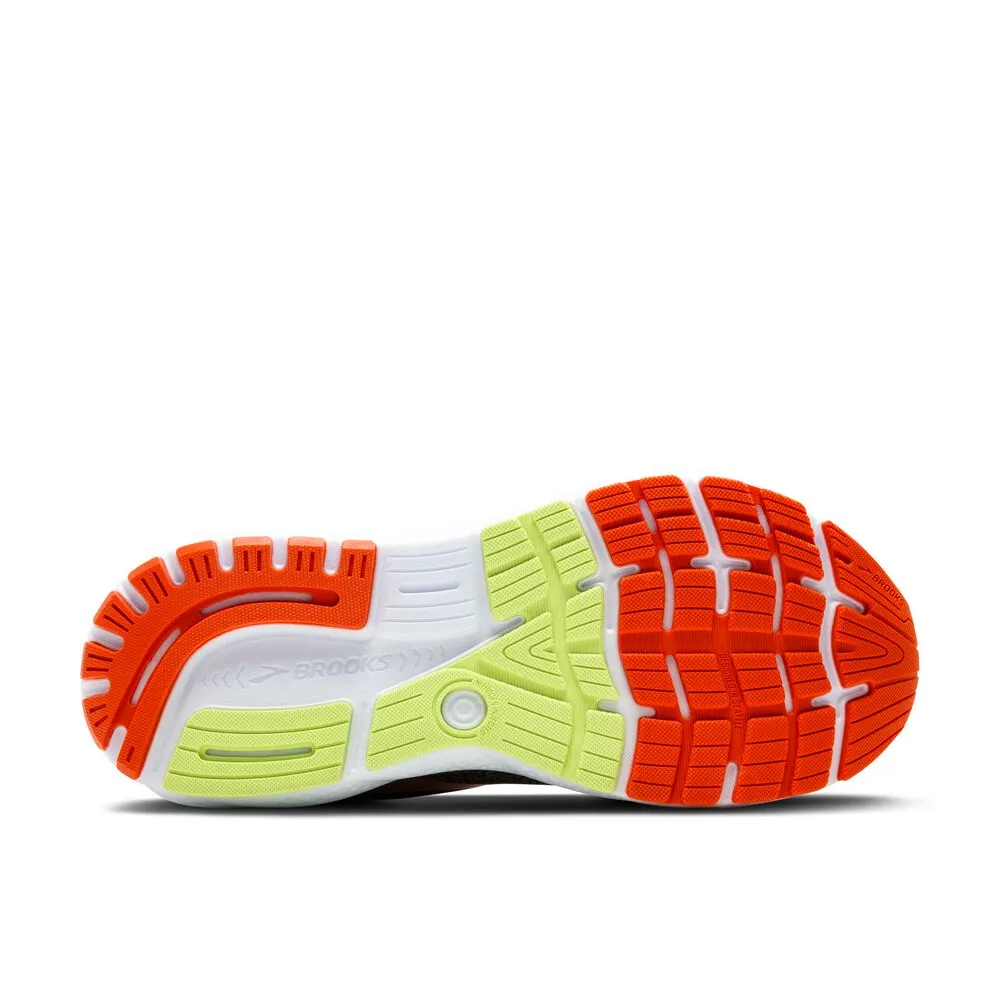 Brooks Ghost 16 GTX (Mens) - Black/Mandarin Red/Green