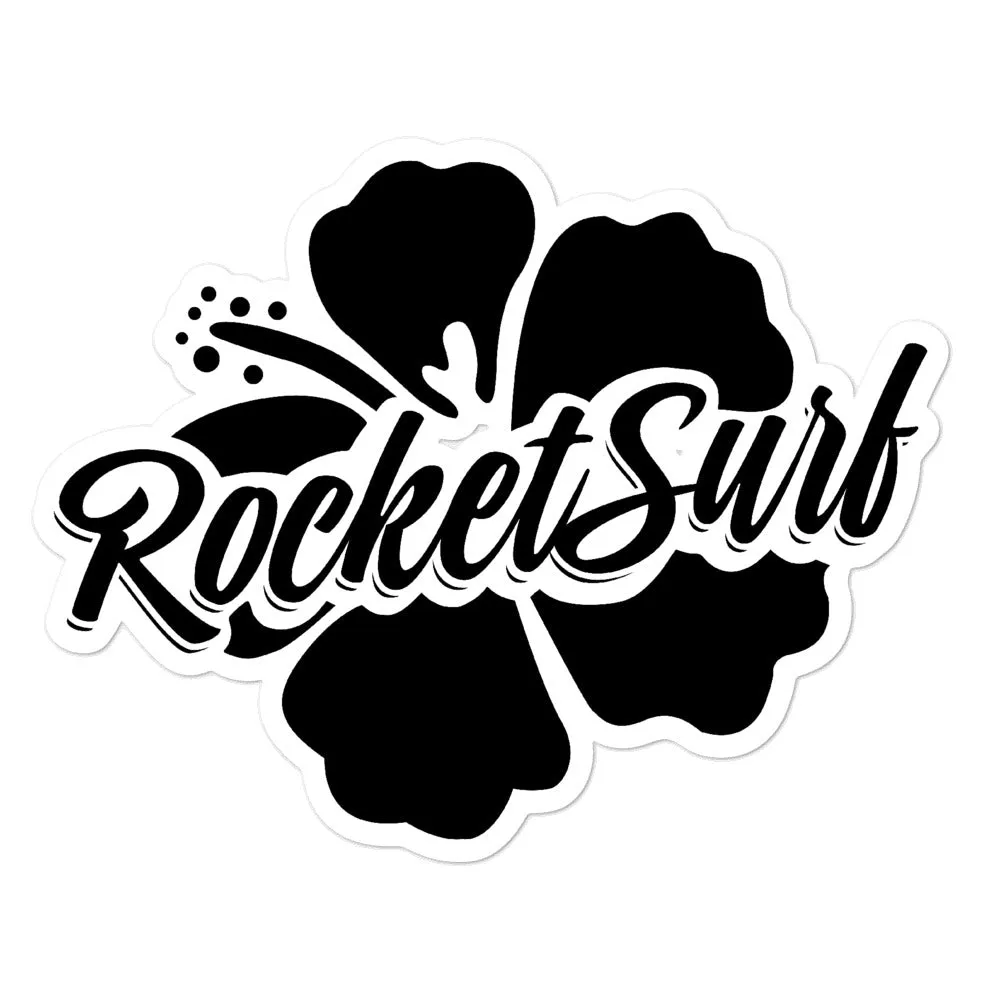 Bubble-free stickers Black Flower