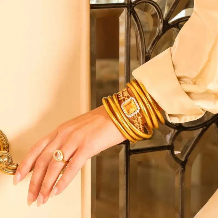 Budha Girl Gold All Weather Bangles® (AWB®) - SERENITY PRAYER (9) (SMALL) (1 LEFT)