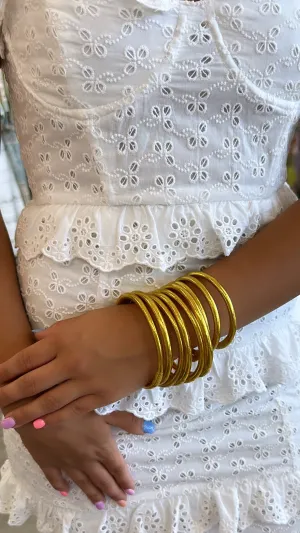 Budha Girl Gold All Weather Bangles® (AWB®) - SERENITY PRAYER (9) (SMALL) (1 LEFT)