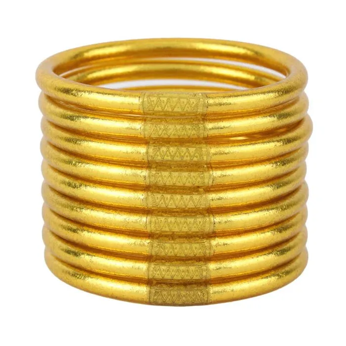 Budha Girl Gold All Weather Bangles® (AWB®) - SERENITY PRAYER (9) (SMALL) (1 LEFT)