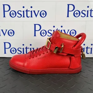 Buscemi Women's 100MM Clip Red Leather Sneakers