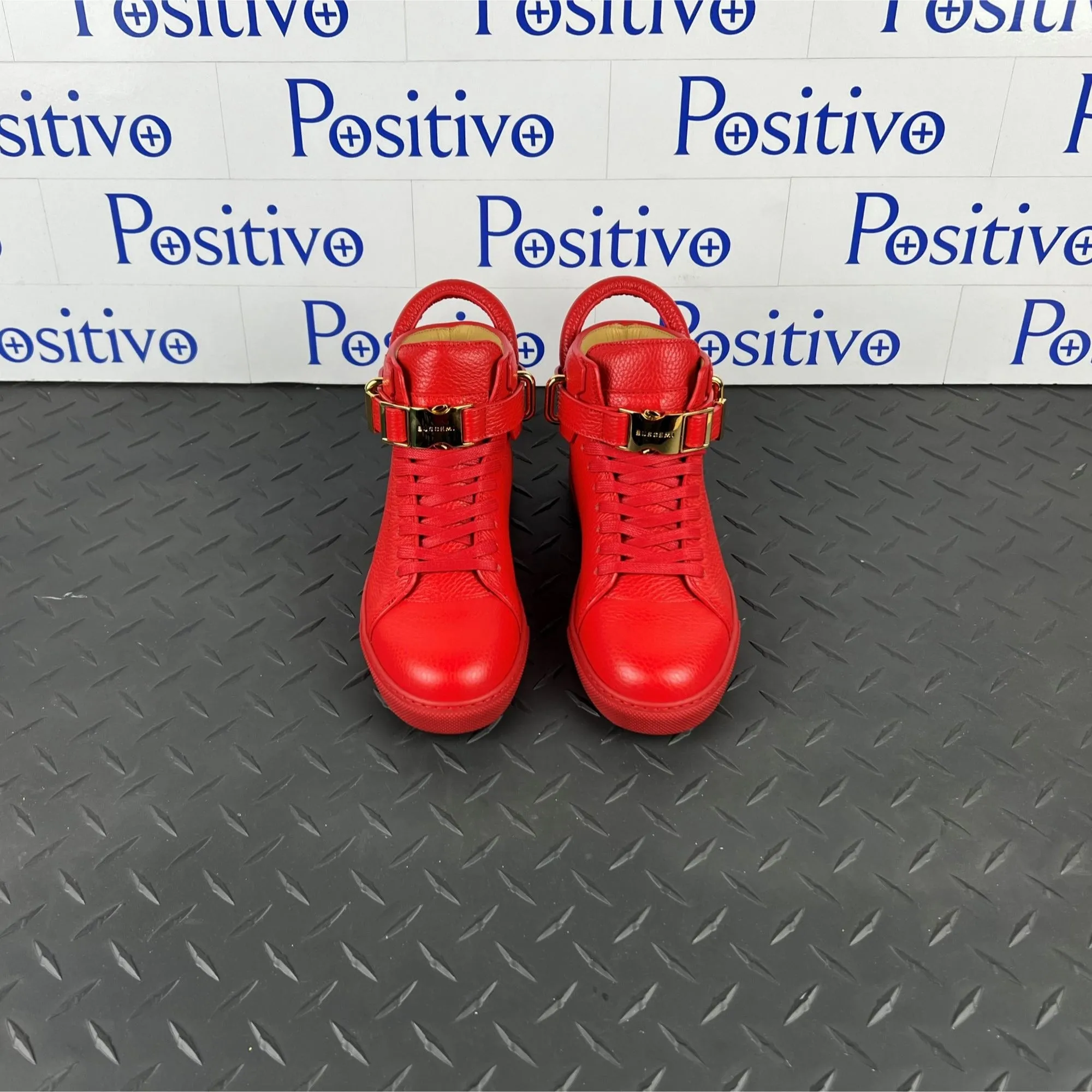 Buscemi Women's 100MM Clip Red Leather Sneakers