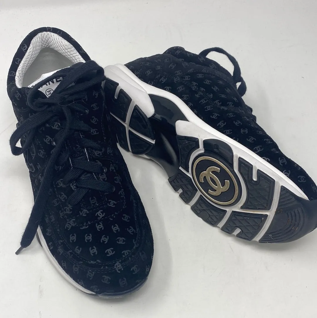 Chanel Black CC Sneakers
