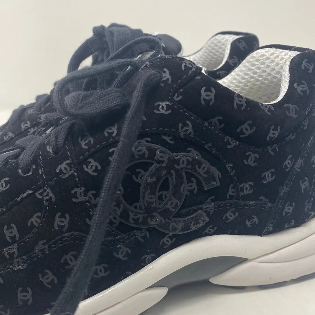 Chanel Black CC Sneakers