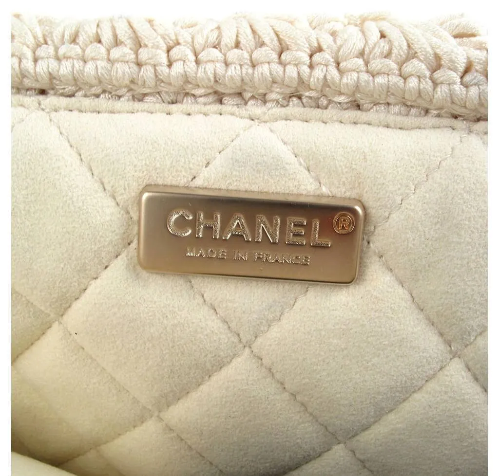 Chanel Crocheted Knit Camellia Runway Bag