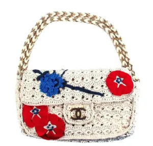 Chanel Crocheted Knit Camellia Runway Bag