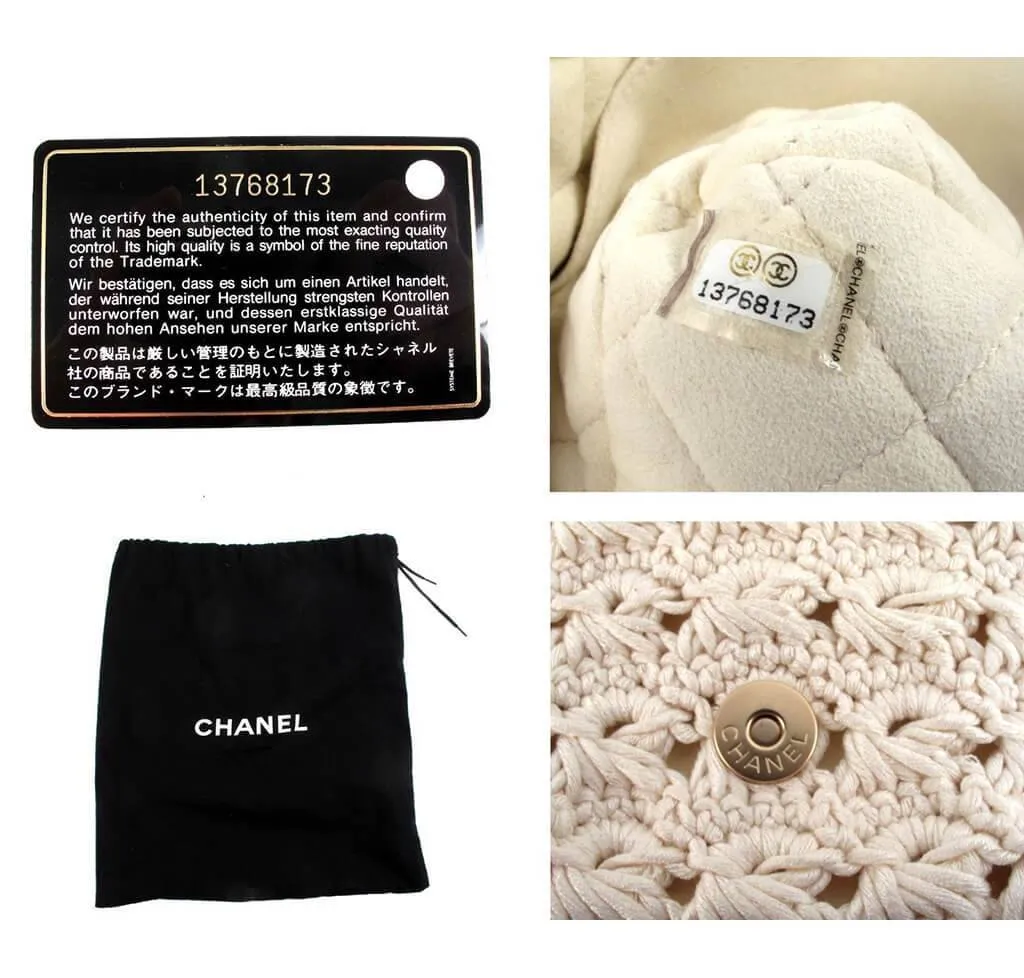 Chanel Crocheted Knit Camellia Runway Bag