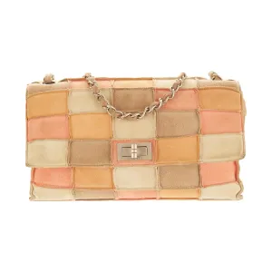 Chanel Suede Patchwork Chain Bag